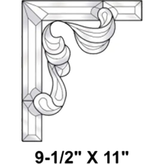 9-1/22" x 11" Exquisite Clear Glass Bevel Cluster EC962L {2}