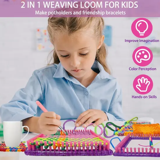 2-in-1 Weaving Loom for Kids and Adults {2}