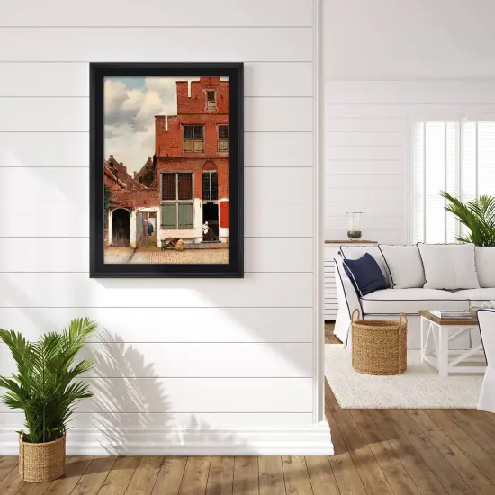 Cardinali Plein Air, Black 8x10" Picture Frame with Acrylic Glazing & Cardboard Backing, for Photography or Canvas Frame, 3 Wide Moulding, 1/2 Rabbet Depth, D-Ring Hangers Included {6}