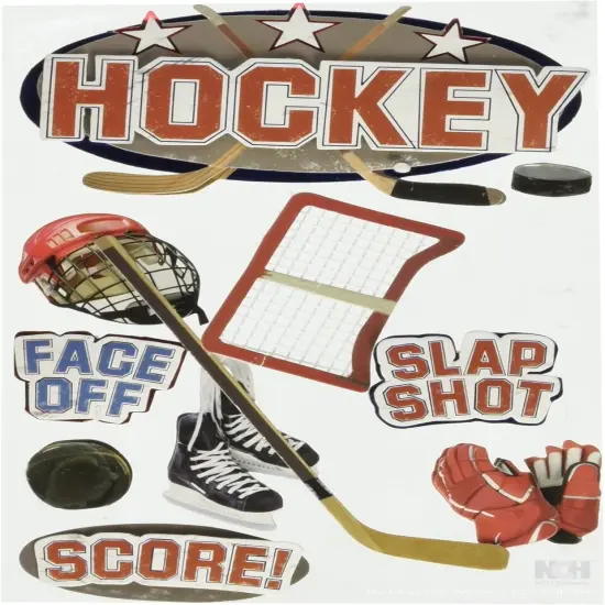 Paper House Hockey Dimensional Stickers {1}