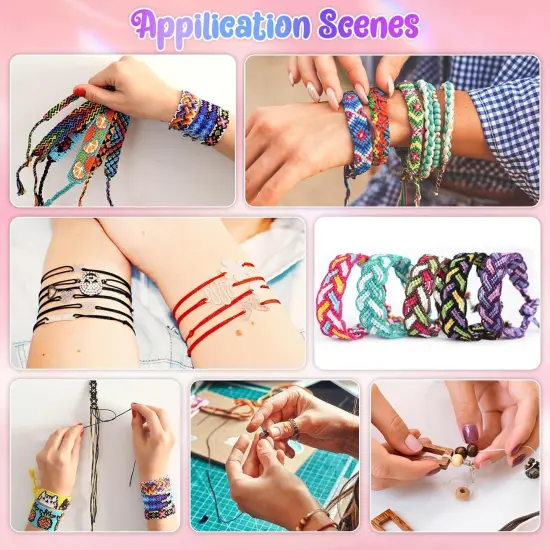 12 Rolls Nylon String for Bracelets, Chinese Knotting Nylon Cord for Jewelry Making, Nylon Beading Thread for Kumihimo, Braided Bracelets, Necklaces, Macrame Craft, Wind Chime {3}