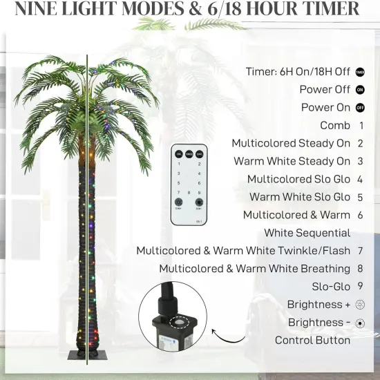 Realistic Green Artificial Palm Tree Plant Decor {4}