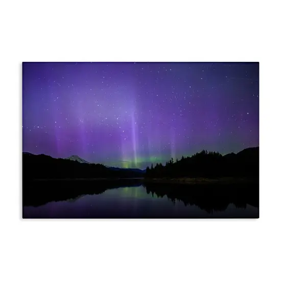 Stupell Industries Luminous Purple Northern Lights Canvas Design by Nancy Crowell {1}