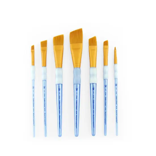 RCC 304 | Crafter's Choice&trade; 7pc Golden Taklon Angular Brush Set {3}