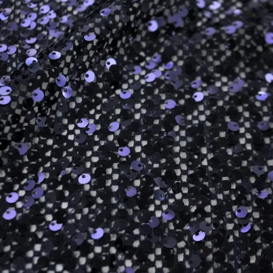 1 Yard Crescendo Stretch Netting Sequin Fabric 2-Way Stretch Flair Netting Sequin 56" Width Navy {1}