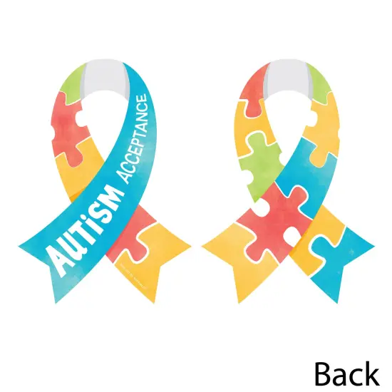 Big Dot of Happiness Autism Acceptance Decorations - DIY Awareness Paper Ribbon Cut-Out Essentials - Set of 20 {4}