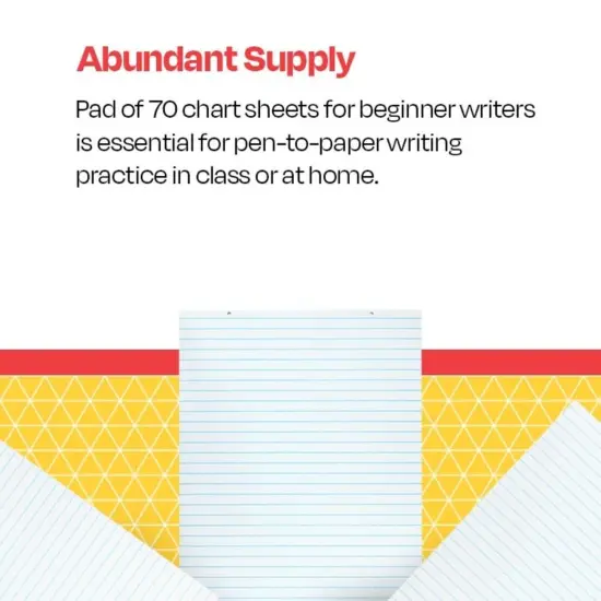School Smart Primary Chart Paper, 1 Inch Ruled, 24 x 32 Inches, White, 70 Sheets {6}