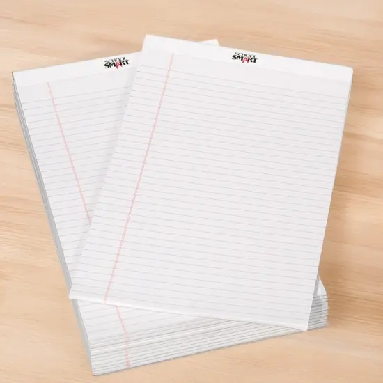 School Smart Legal Pad, 8-1/2 x 14 Inches, White, 50 Sheets, Pack of 12 {3}