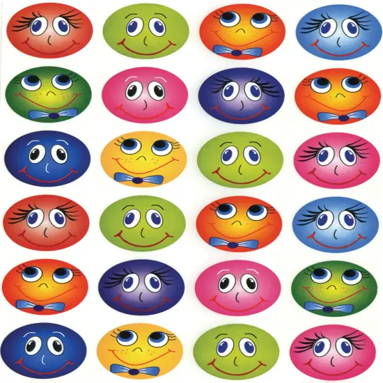 School Smart Smiley Face Mixed Emoji Stickers, 50 Sheets, Pack of 1780 {5}