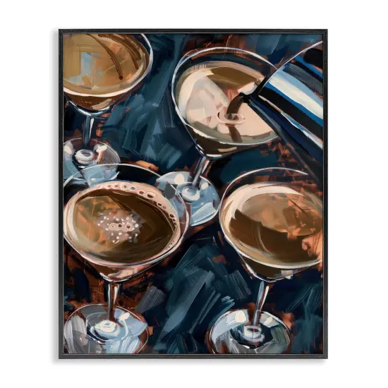 Stupell Industries Pouring Espresso Martini Framed Giclee Wall Art Design by LSR Design Studio {1}