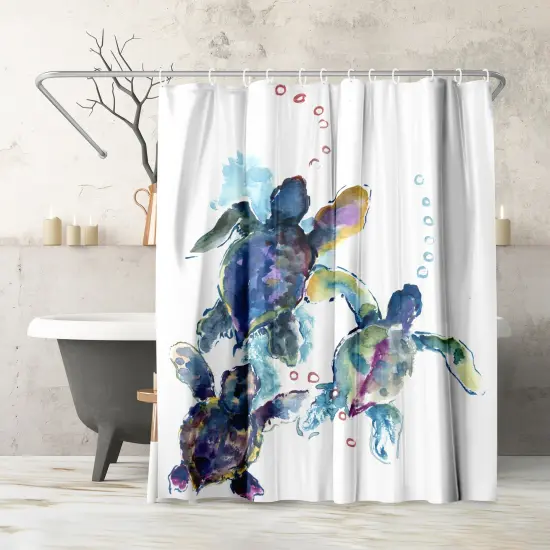 Baby Sea Turtles 3 by Suren Nersisyan Shower Curtain 71" x 74" {1}