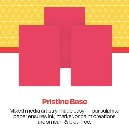 School Smart Folding Bristol Board, 9 x 12 Inches, Red, Pack of 100 {3}