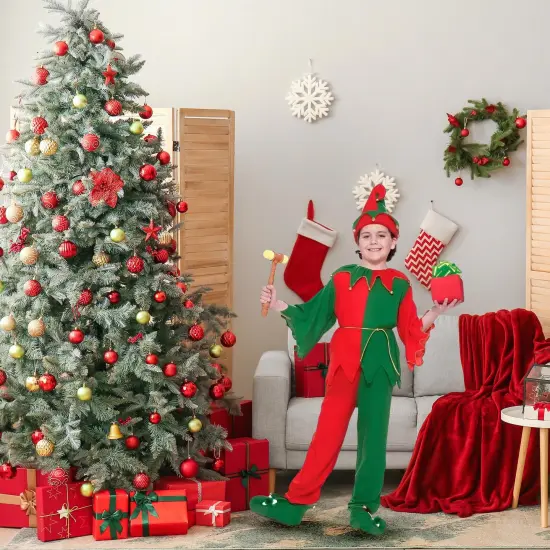 Santa's Elf Costume With Jingle Bells Child {3}