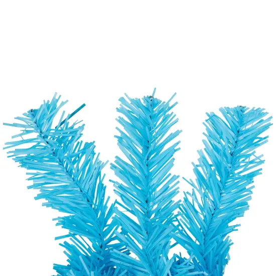 Northlight Pre-Lit Artificial Pine Christmas Garland - 9' - Sky Blue - Clear Lights {6}
