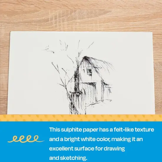 Sax Sulphite Drawing Paper, 70 lb, 12 x 18 Inches, Extra-White, Pack of 500 {5}