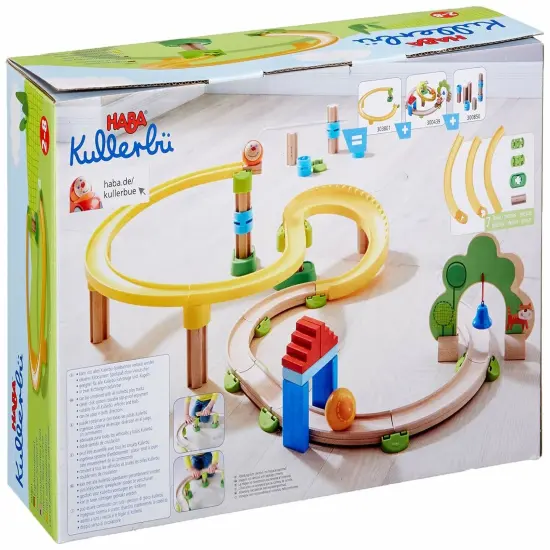 HABA Kullerbu Universal Steep Curve Track Accessory (Works with Balls & Vehicles) Multicolor {6}
