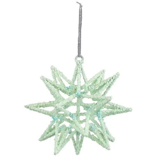 Northlight Starburst 3-D Glittered Christmas Ornament - 6.75" - Seafoam Green {5}
