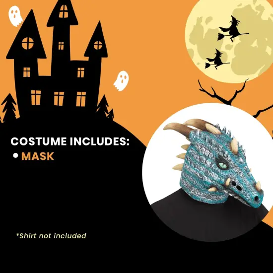 Ice Dragon (Blue) Adult Costume Mask {5}