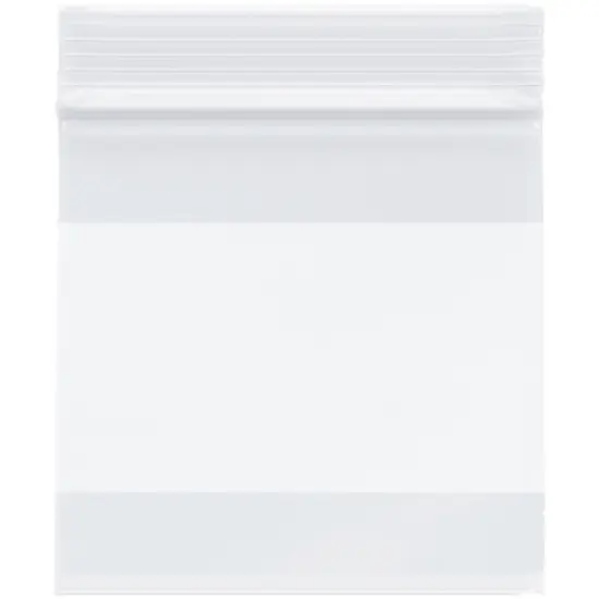 Plymor 4" x 4", 2 Mil with White-Block Zipper Reclosable Plastic Bags {1}