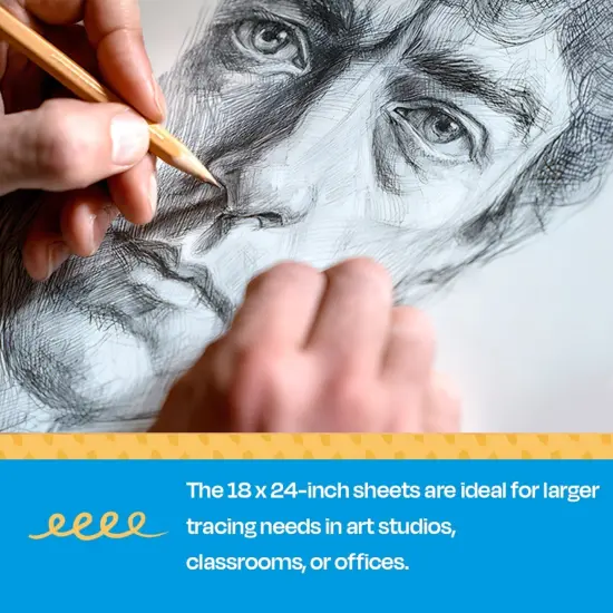 Sax Sketch and Trace Paper, 18 lbs, 18 x 24 Inches, White, 500 Sheets {6}