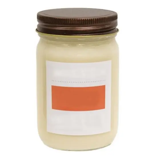 Pumpkin Bourbon Soy Candle 12 oz Fall Scented Jar with Cinnamon and Clove {1}