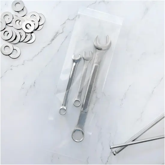 Plymor 4" x 12", 4 Mil Heavy Duty Zipper Reclosable Plastic Bags {4}