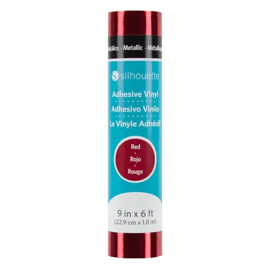 Silhouette 9" x 10' Permanent Vinyl Metallic Red {1}