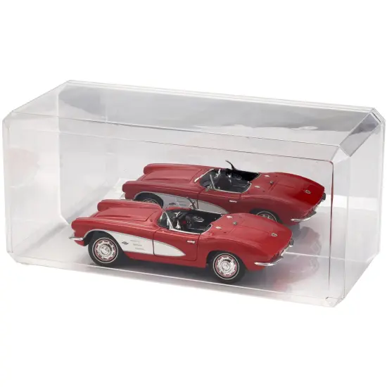 Pioneer Plastics 576CD Clear Plastic Display Case for Large 1:18 Scale Cars (Mirrored), 15.5" W x 7" D x 6" H (Mailer Box) {5}