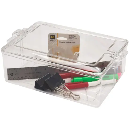 Pioneer Plastics 195C Clear Rectangular Plastic Container, 10.625" W x 7.625" D x 3.75" H {3}