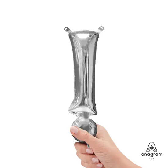 Anagram&reg; 16" Silver ! Exclamation Mark Balloon Air Fill Only {1}
