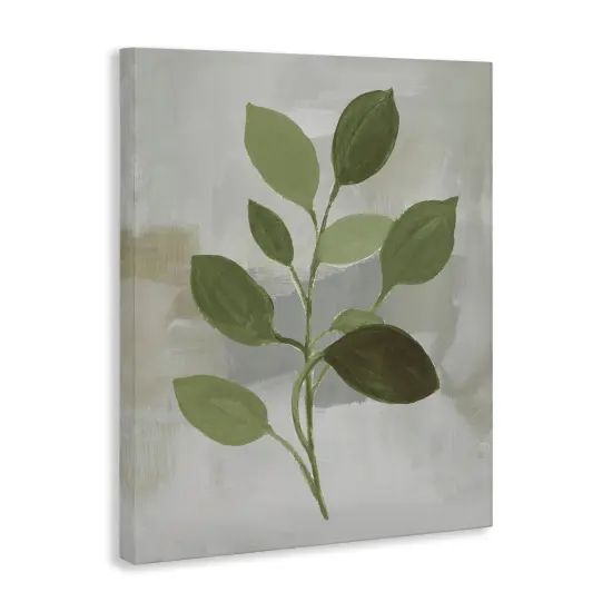Stupell Industries Leaf Sprigs over Grey Canvas Design by Lanie Loreth {3}