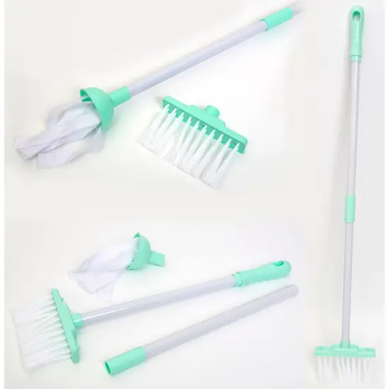 Boley: Cleaning Set - 8pc Toy Accessories, Broom-Dustpan-Mop-Vacuum-Bucket-Squeegee-Sprayer-Wet Floor Sign, Pretend Play & Housekeeping, Kids Ages 3+ {4}