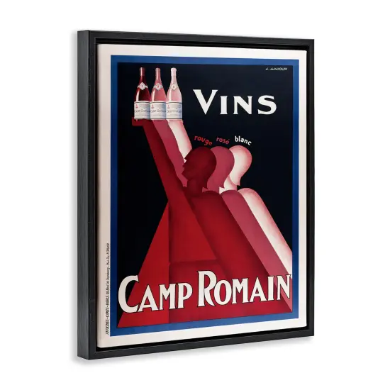 Stupell Industries Antique Wine Bottle Trio Floating Frame Design by Marcus Jules {3}