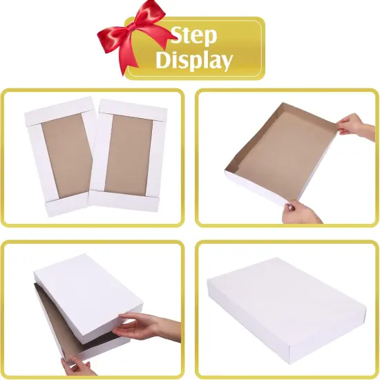 16 Pack Gift Boxes with Lids White Gift Boxes Bulk for Presents, Assorted Sizes for Wrapping Gifts, Bridesmaid Proposal Boxes Clothes Holidays Birthday {2}