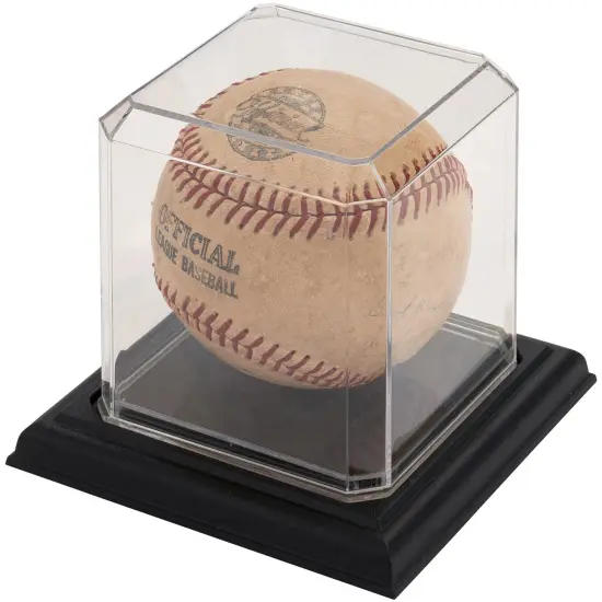 Pioneer Plastics 033CPBASE Clear Plastic Baseball Display Case with Base, 3" W x 3" D x 3" H {3}
