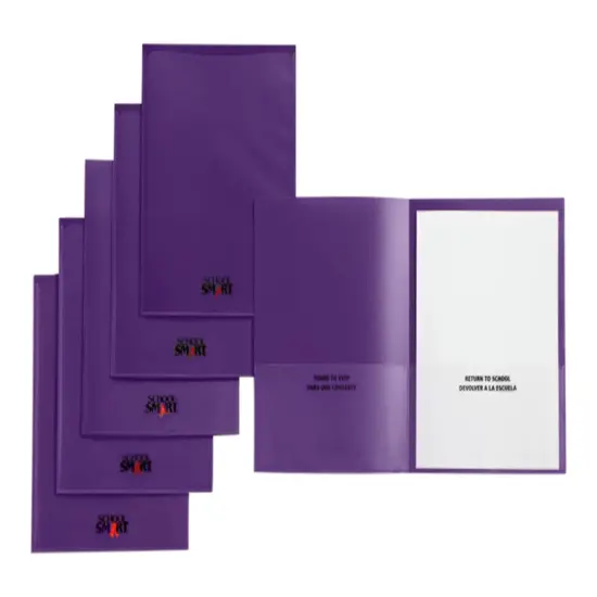 School Smart Take Home Folder, Purple, Set of 24 {1}