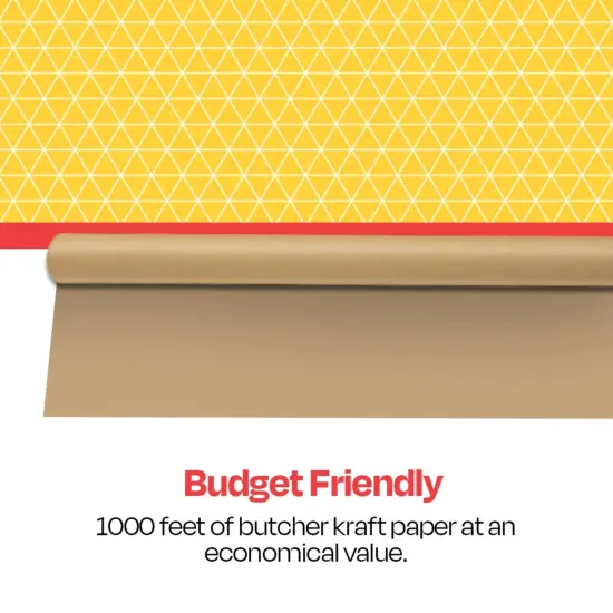 School Smart Butcher Kraft Paper Roll, 50 lbs, 24 Inches x 1000 Feet, Brown {7}