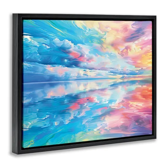 Stupell Industries Prismatic Rainbow Sunset Floating Frame Design by Michael Ward {3}