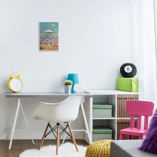 Stupell Industries UFO over Mountain Valley Wall Plaque Design by Wumples {2}