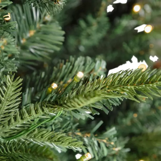 Northlight Real Touch&trade; Pre-Lit Shenandoah Pine Artificial Christmas Tree - 7.5' Warm White LED Green {6}