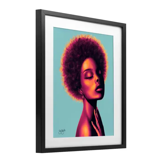 Stupell Industries Blue Maya Portrait Framed Print Under Glass, design by Sierra Siler {3}