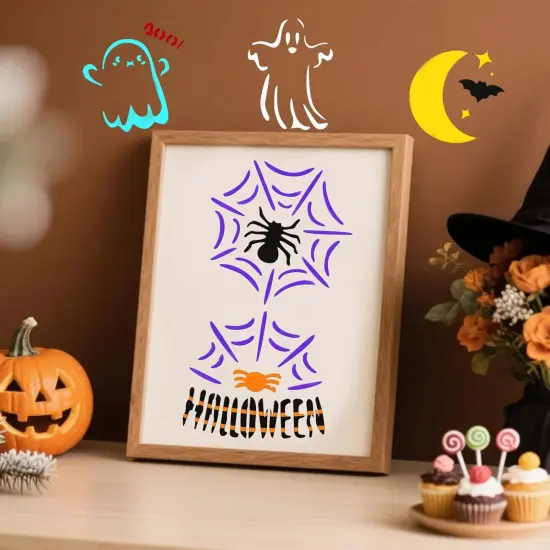 72 PCS 3x3 Inch Halloween Stencils for Painting,(72PCS Halloween) {4}