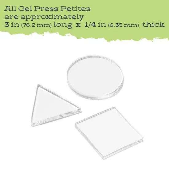 Gel Press Petite Printing Plates - Basic Shapes, Set of 3 {2}