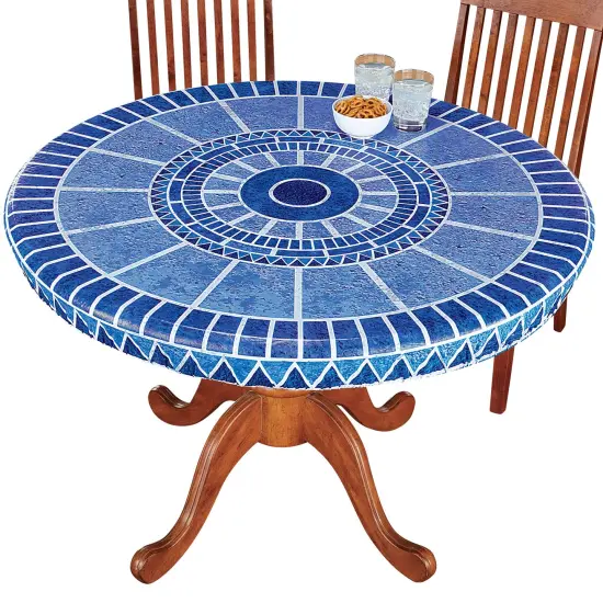 Collections Etc Stretch-to-Fit Mosaic Design Table Covers {2}
