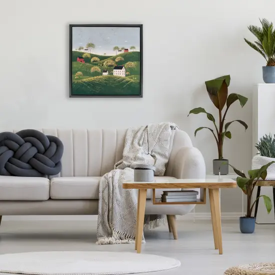 Stupell Industries Rolling Hills in Countryside Village Floating Frame, design by Warren Kimble {2}