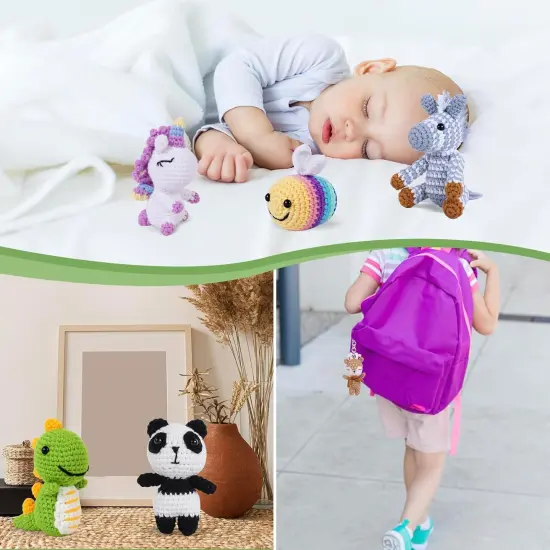 6PCS Animal Crochet Kit for Beginners Kids {5}