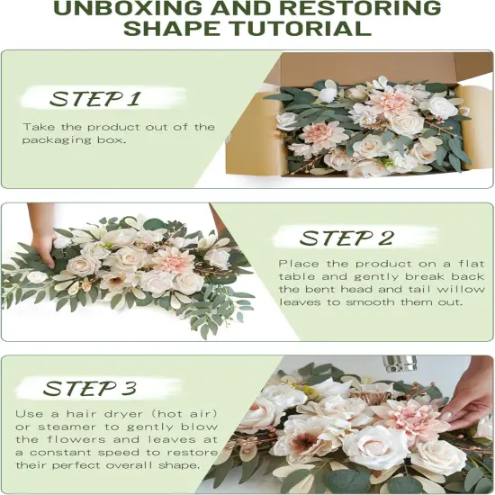 Wedding Welcome Signs Floral Swag Wedding Reception Ceremony Signs Decor {6}