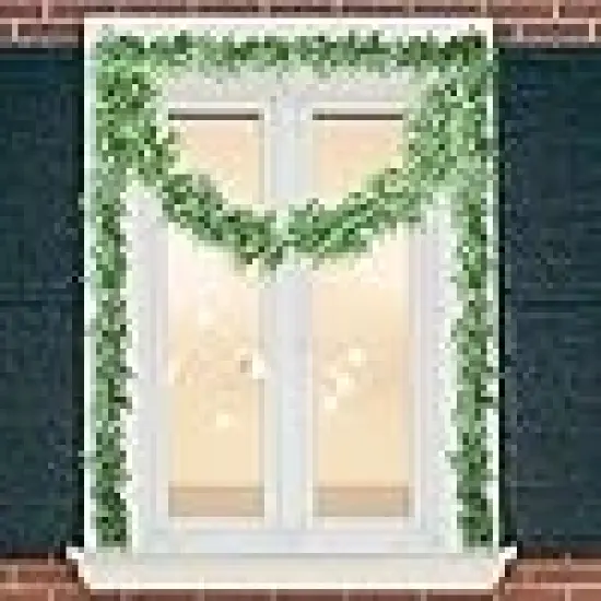 Faux Vines Hanging Boxwood Green Garland {2}