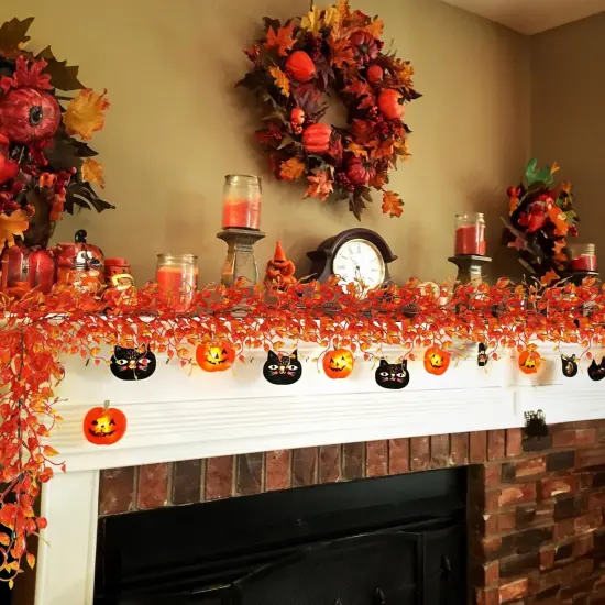 Fake Eucalyptus Leaves Greenery UV Resistant Faux Hanging Vine Plants Indoor {5}