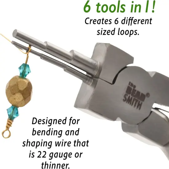 The Beadsmith Wire Looping Pliers &ndash;Loops & Jump Rings, , Polished Steel Head & Cushioned Comfort Handle {3}